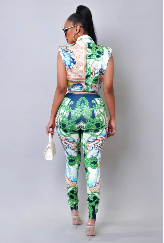 Octopus's Garden Two Piece Pant Set