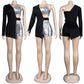 Silver Black Sequin 3 Piece Set