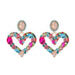 Simple Alloy Diamond Rhinestone Earrings