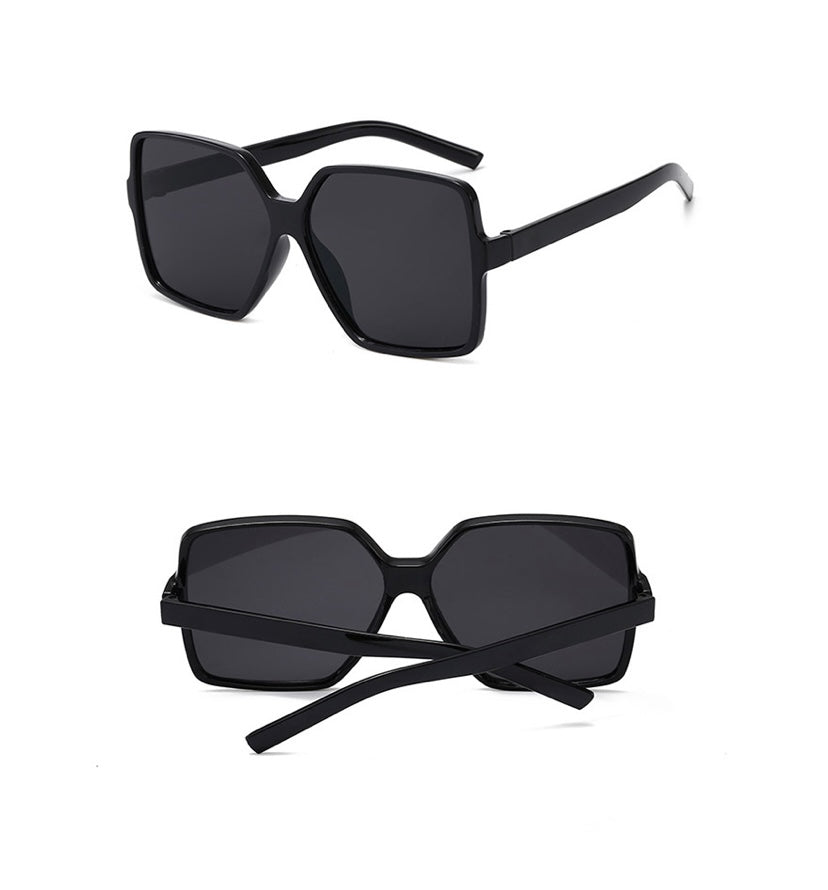 1Pair Square Frame Oversized Gradient Lens Sunglasses