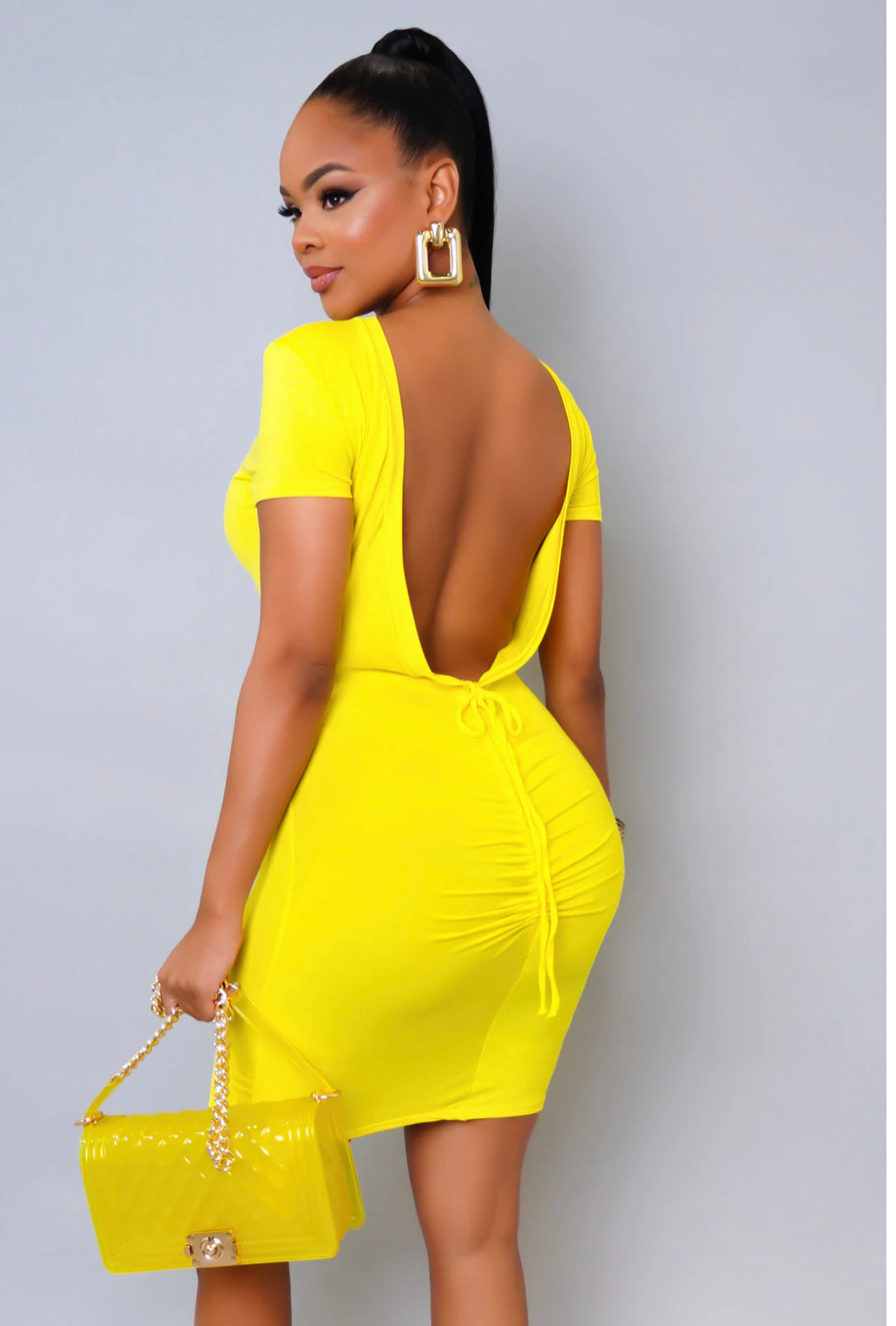 Let It Shine Mini Dress - Yellow