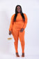 Casual Orange Two Piece Set